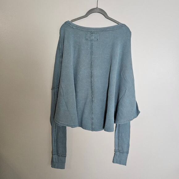 NWOT We The Free  Microphone Drop Thermal Oversized Slouchy Thumbholes Sz Medium - Picture 11 of 14